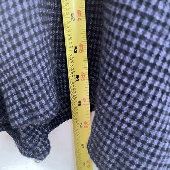 Vtg Zoe Maxi Dress NWT Gray Purple Gingham Rosette Detail Grunge Whimsigoth L - Picture 9 of 9